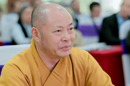 Thượng tọa Thích Tâm Định, Trưởng ban Trị sự GHPGVN tỉnh Thanh Hóa nhiệm kỳ 2022-2027 - Ảnh: GN