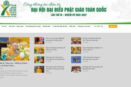 Giao diện của Cổng thông tin điện tử Đại hội IX của GHPGVN - Ảnh chụp màn hình