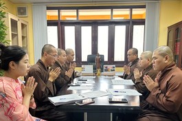 Buổi họp tại Văn phòng Ban Thông tin - Truyền thông GHPGVN TP.HCM (Việt Nam Quốc Tự)