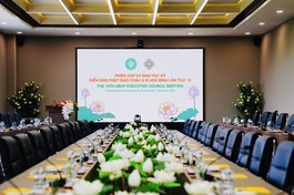 Không gian phòng họp tại Thư viện Trí Quảng, sẽ là nơi diễn ra chương trình nghị sự chính thức của Ban Thư ký ABCP với lãnh đạo GHPGVN - Ảnh: Thọ Giác/BGN