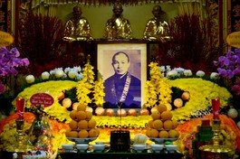 Di ảnh Hòa thượng Thích Tâm Giác (1917-1973) tại Tổ đường chùa Vĩnh Nghiêm (Q.3, TP.HCM) - Ảnh: Bảo Toàn