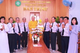 Thăm, chúc Tết đến chư tôn đức tại Ban Trị sự GHPGVN tỉnh - chùa Từ Quang