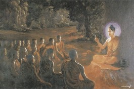 Đức Phật thuyết pháp - Tranh PGNN