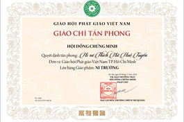 Giáo chỉ tấn phong giáo phẩm Ni trưởng vừa được Hội đồng Chứng minh ban hành lần đầu tiên cho đợt xét duyệt tấn phong năm 2024 - Ảnh chỉ mang tính minh họa