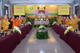 Hội nghị Ban Thường trực Hội đồng Trị sự GHPGVN mở rộng tại thiền viện Quảng Đức, TP.HCM - Ảnh: B.Toàn/BGN