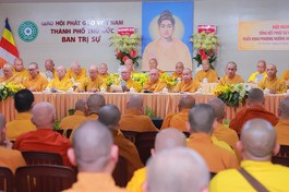 Hội nghị tổng kết Phật sự năm 2023 của Phật giáo TP.Thủ Đức tại Văn phòng Ban Trị sự - chùa Thiên Minh