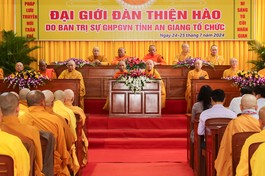 Đại giới đàn Thiện Hào trang nghiêm khai mạc vào sáng nay, 24-7, tại chùa Bình An (TP.Long Xuyên, tỉnh An Giang)