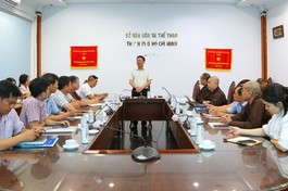 Đại diện các sở, ban ngành thảo luận phương án xây dựng Trung tâm Báo chí phục vụ Đại lễ Vesak 2025