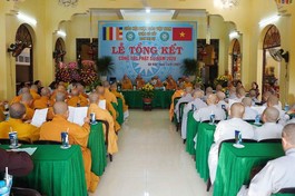 Quang cảnh lễ tổng kết Phật sự năm 2020 của Phật giáo quận Gò Vấp