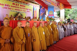 Tân Ban Trị sự Phật giáo huyện Phú Hòa ra mắt đại hội