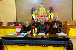 Ban Trị sự Phật giáo tỉnh Kiên Giang họp thường kỳ thảo luận các công tác Tăng sự