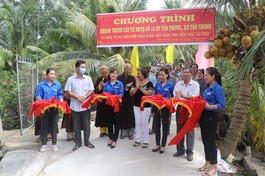 Ban Trị sự GHPGVN huyện Giồng Trôm, Ủy ban MTTQ VN huyện tổ chức lễ khánh thành cầu Diệu Thiện