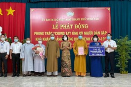 Ban Trị sự Phật giáo TP.Vũng Tàu ủng hộ người dân gặp khó khăn do ảnh hưởng bởi dịch Covid-19