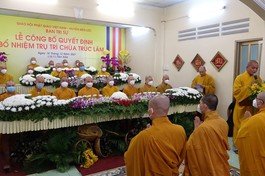  Lễ công bố quyết định bổ nhiệm trụ trì chùa Trúc Lâm, huyện Bến Lức