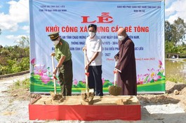 Khởi công xây cầu bê-tông nông thôn tại xã Phong Thạnh