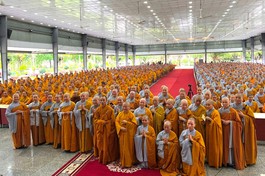 Đoàn Phân ban Ni giới TP.HCM tại Học viện Phật giáo VN tại TP.HCM - cơ sở xã Lê Minh Xuân