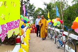 Khánh thành, đưa vào sử dụng cầu bê-tông Lê Đức Hiện 1 tại xã Lục Sĩ Thành