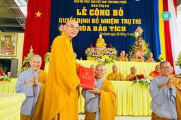 Bình Phước: Lễ công bố quyết định bổ nhiệm trụ trì chùa Bảo Tích, huyện Hớn Quản