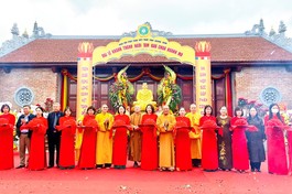 Cắt băng khánh thành ngôi đại hùng bảo điện chùa Hoành Mô 
