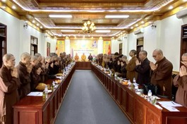 Ban Trị sự GHPGVN tỉnh họp triển khai một số công tác Phật sự quan trọng năm 2023