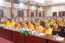 Tăng Ni sinh Học viện Phật giáo VN tại Hà Nội trong lễ khai pháp An cư kiết hạ