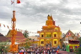 Chùa Sóc Ven cũ khánh thành ngôi sa-la và an vị Phật