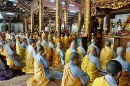 Nam Định: Tăng Ni trường hạ chùa Tiên Hương (Tiên Linh tự) tác pháp hậu an cư Phật lịch 2567