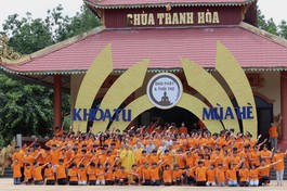 Ban Trị sự Phật giáo H.Hớn Quản kết hợp với chùa Thanh Hòa tổ chức khóa tu mùa hè cho các bạn trẻ