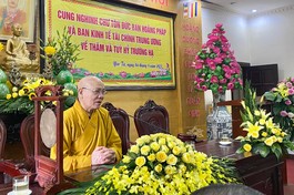 Hòa thượng Thích Quảng Tùng thăm hỏi, sách tấn hành giả an cư tại chùa Trình Yên Tử