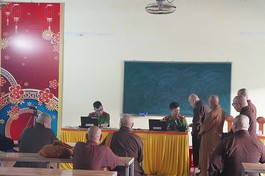 Chư Tăng đăng ký kích hoạt tài khoản định danh điện tử VNeID mức độ 2, tại tổ đình Chúc Thánh