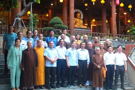 Đoàn lãnh đạo UBMTTQVN tỉnh Nghệ An và đại biểu các tôn giáo tiêu biểu đến thăm Ban Trị sự tỉnh Khánh Hòa