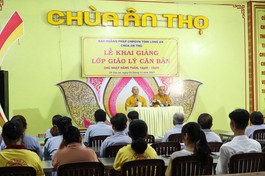 Lễ khai giảng lớp giáo lý căn bản tại chùa Ân Thọ (Long An)