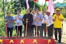 Thực hiện nghi thức khởi công xây dựng cầu Tường Nguyên 505 tại xã Ba Sao