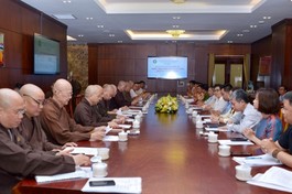 Buổi họp tại Trụ sở Ban Trị sự - Việt Nam Quốc Tự - Ảnh: Bảo Toàn/ BGN