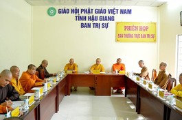 Ban Thường trực Ban Trị sự GHPGVN tỉnh Hậu Giang tổ chức họp định kỳ