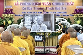 Ban Trị sự GHPGVN tỉnh BR-VT tổ chức Lễ tưởng niệm Chung thất Hòa thượng Thích Huệ Trí