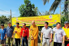 Khởi công xây dựng cầu Tường Nguyên 527 tại xã Đông Phước - Ảnh: TN