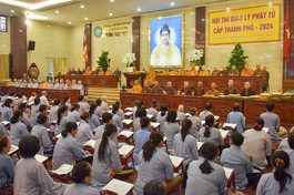 Khai mạc Hội thi giáo lý Phật tử cấp Thành phố tại Việt Nam Quốc Tự - Ảnh: Quảng Đạo/BGN