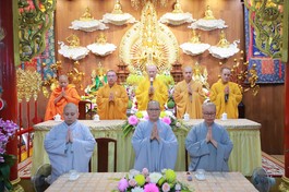 Ban Hướng dẫn Phật tử TP.HCM thăm đạo tràng Quan Âm tu viện, Q.Phú Nhuận