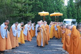 Đoàn Phân ban Ni giới T.Ư quang lâm trường hạ chùa Phước Huệ, tỉnh Lâm Đồng