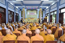 Quang cảnh Lễ tạ pháp khóa An cư kiết hạ của hai trường hạ tại P.Vũng Tàu