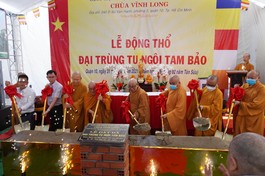 Lễ động thổ đại trùng tu chùa Vĩnh Long, quận 10, TP.HCM
