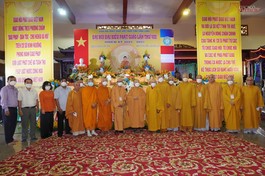 Hòa thượng Chủ tịch Hội đồng Trị sư cùng chư tôn đức Văn phòng 2 đến kiểm tra công tác Đại hội sau phiên trù bị 