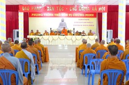 Ban Thường trực Ban Trị sự GHPGVN TP.Cần Thơ đến thăm, sách tấn chư hành giả các trường hạ 