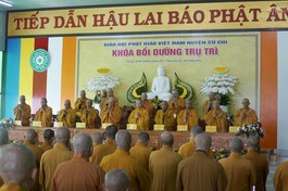 Lễ bế giảng khóa bồi dưỡng trụ trì năm 2022 của Phật giáo huyện Củ Chi