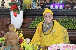 Đại lão Hòa thượng Thích Hiển Tu sinh năm 1921 tại Bến Tre - Ảnh: Anh Pháp