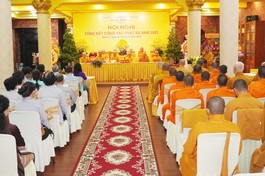 Ban Trị sự GHPGVN Q.3 tổng kết hoạt động Phật sự năm 2023 tại chùa Minh Đạo