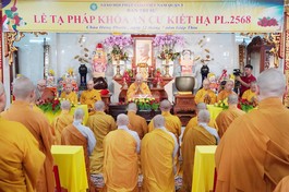 Ban Trị sự GHPGVN Q.3 tạ pháp bế giảng khóa An cư kiết hạ Phật lịch 2568