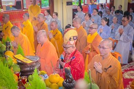 Trưởng lão Hòa thượng Thích Như Tín niêm hương khai đàn Dược Sư tại chùa Bửu Đà