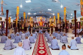 Trường hạ chùa Di Đà tổ chức thi tụng luật cho hành giả Ni